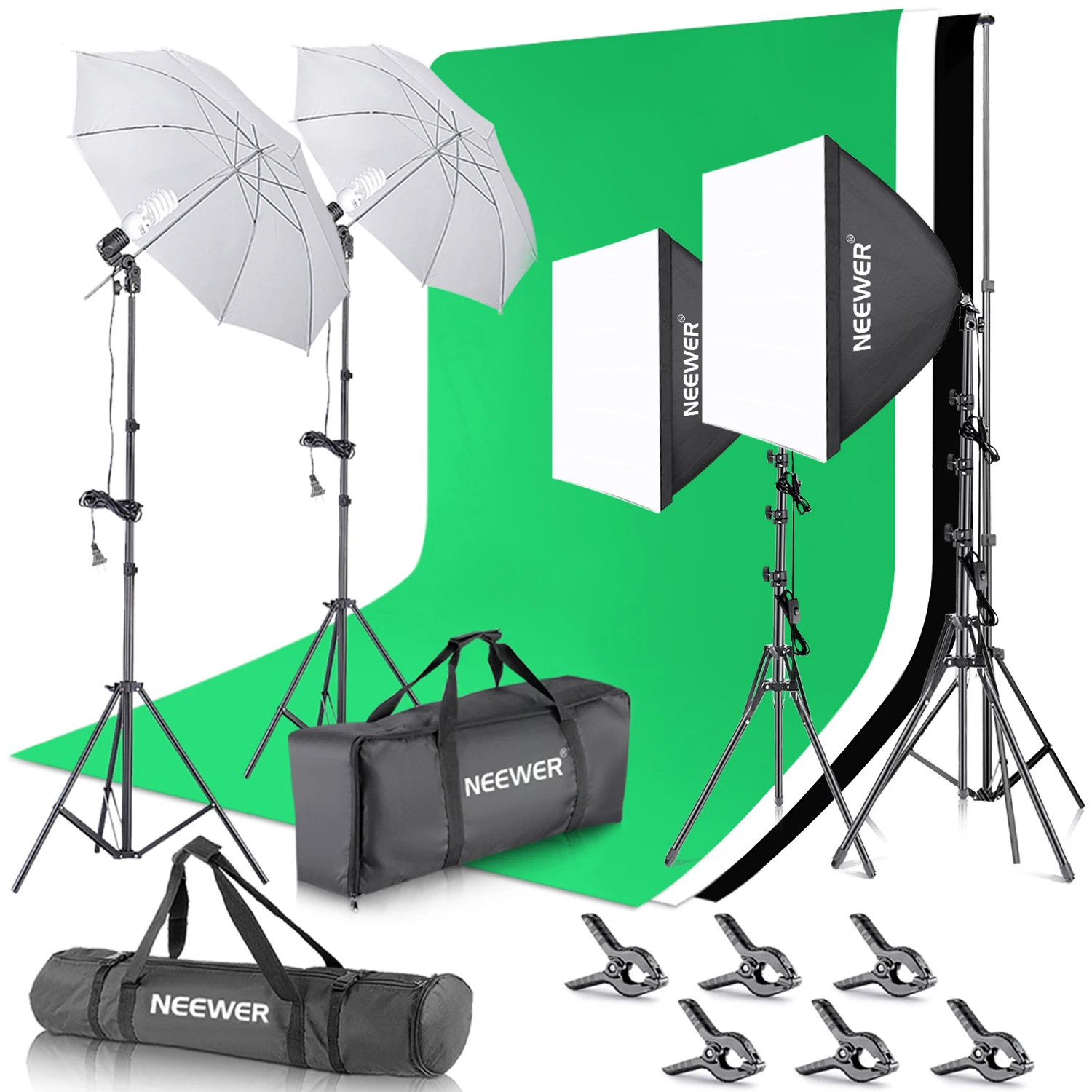 Photography Lighting Kit Neewer - NEEWER 사진 조명 키트(배경 포함), 8.5ftx10ft