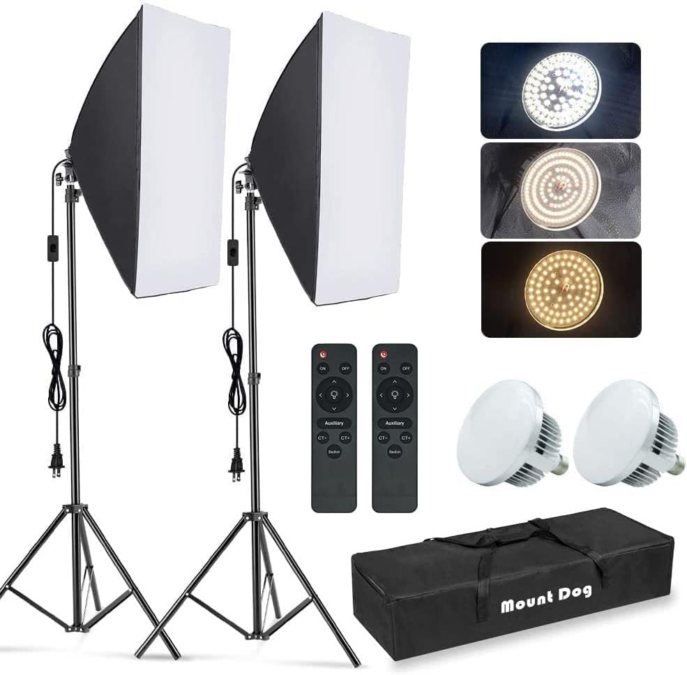 Photography Lighting Softbox - 사진 촬영용 소프트박스 조명 키트, 2팩