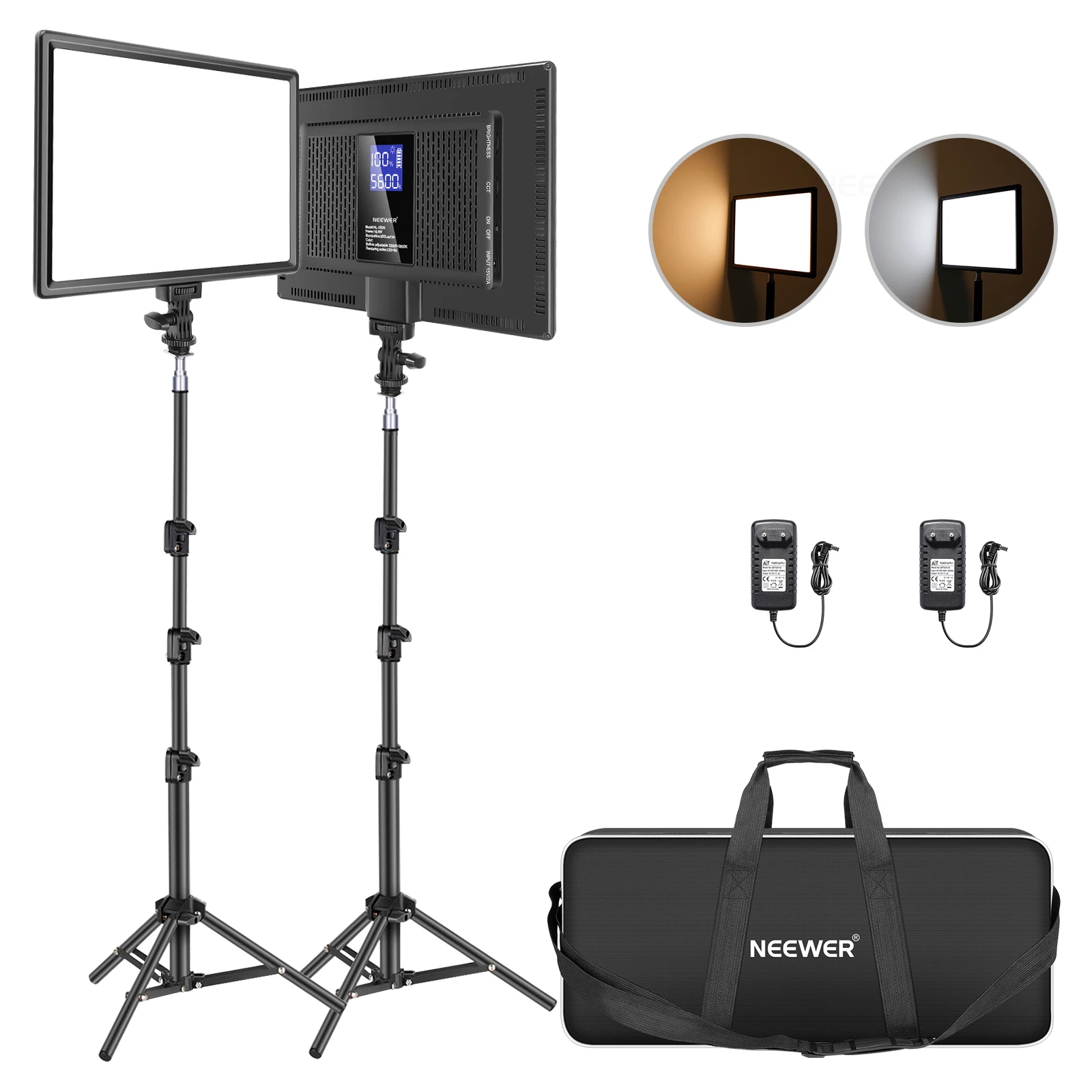 Photography Lighting Kit Neewer - 니워 디머블 LED 비디오 패널 사진