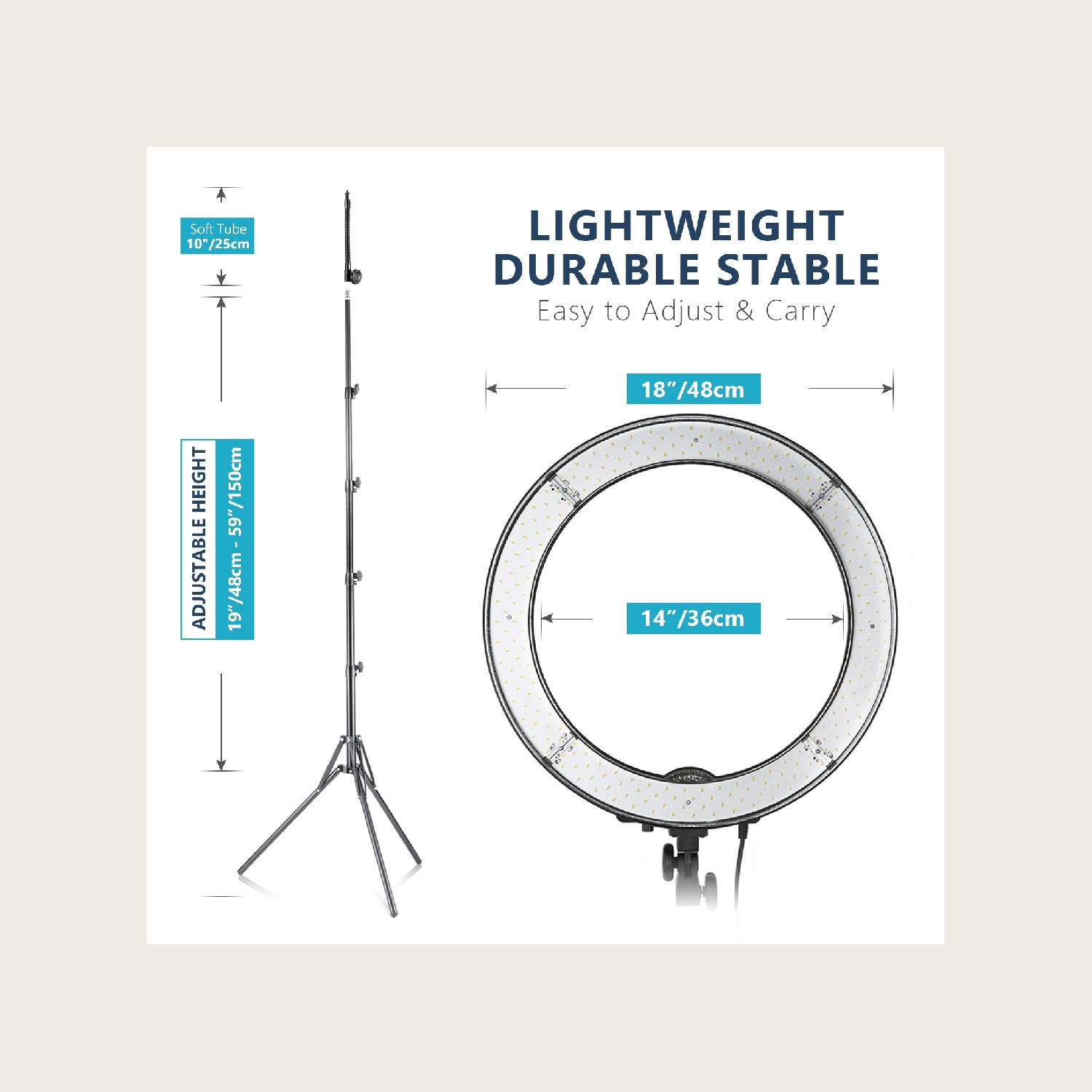 NEEWER RL‑18 18인치 55W 5600K 링  - Photography Lighting Kit Neewer 리뷰 및 가격