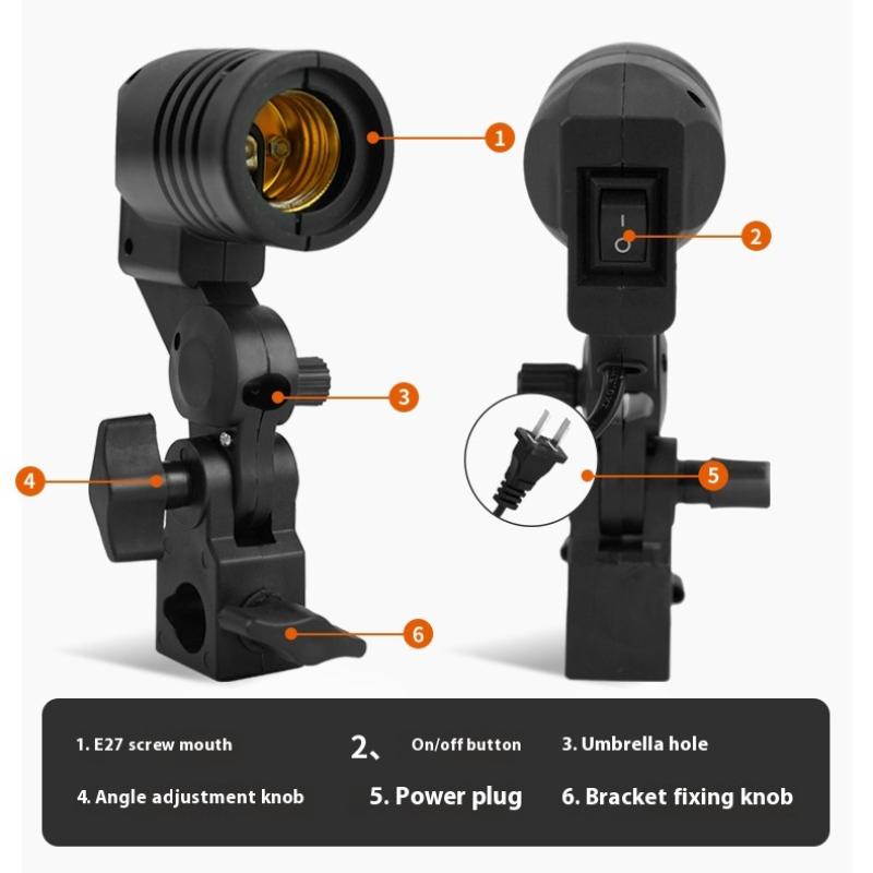 블랙 1.8M 케이블 코드 E27 소켓 소프트박스 사진 - Photography Lighting Tools 리뷰 및 가격