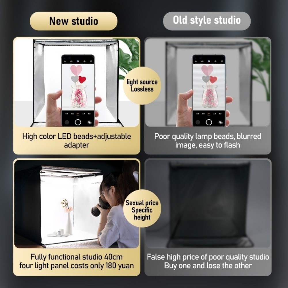 45/65cm LED 소프트 라이트 박스 미니 배경 사 - Photography Lighting Softbox 리뷰 및 가격