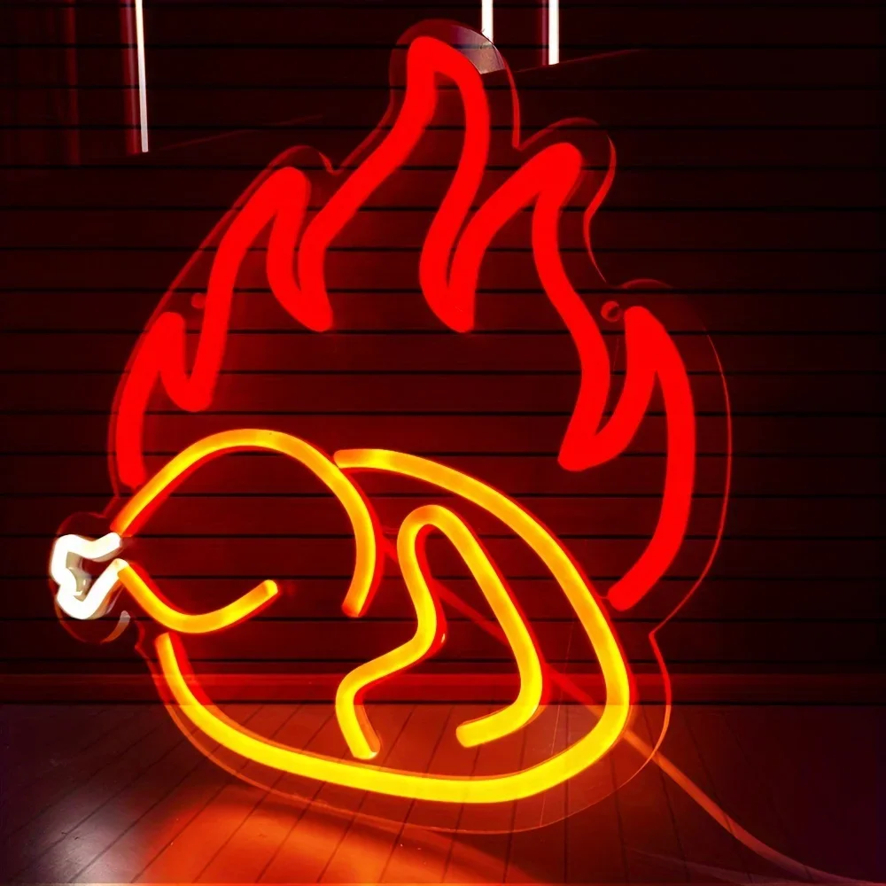 구운 치킨 네온 불빛 로그인, LED 로그인 가짜 음식 - Photography Lighting For Food 리뷰 및 가격