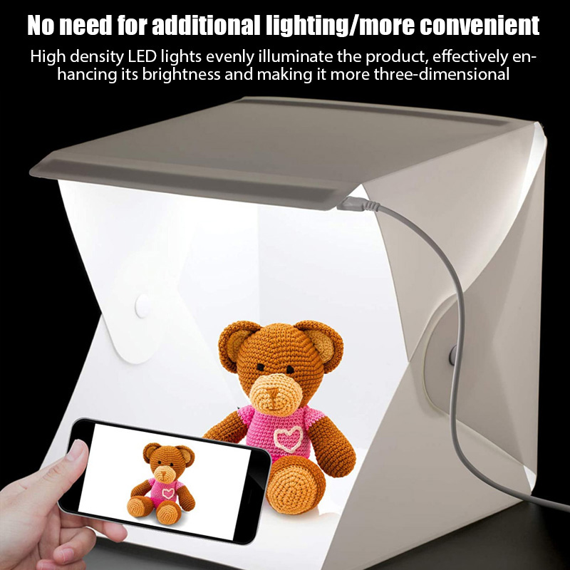 라이트박스 미니 포토 스튜디오 박스 23*22*24cm - Photography Lighting Kits 리뷰 및 가격