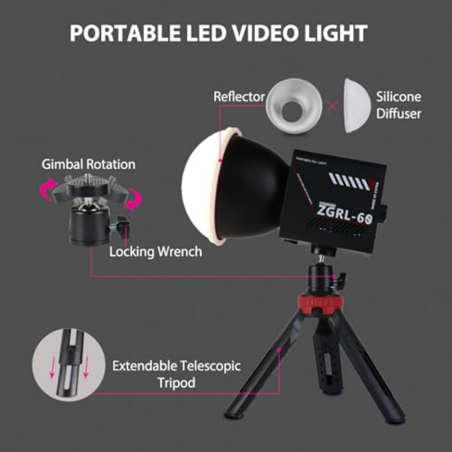 60W COB LED 비디오 조명, 휴대용, 8000m - Photography Lighting Color 리뷰 및 가격
