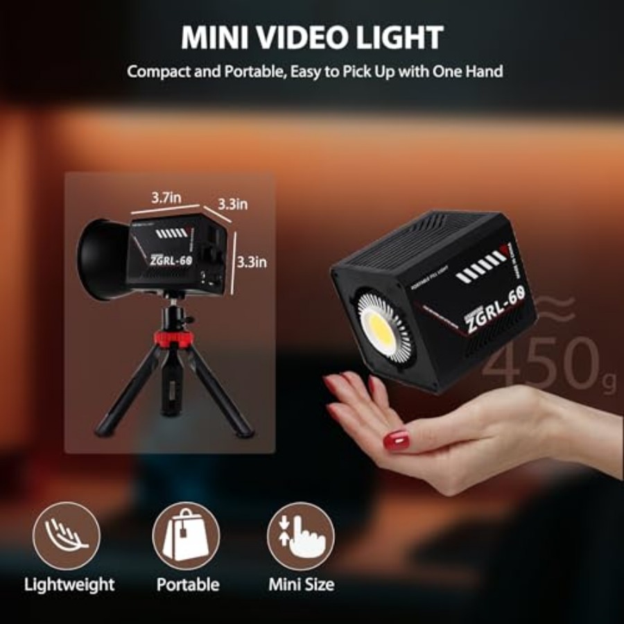 60W COB LED 비디오 조명, 휴대용, 8000m - Photography Lighting Color 리뷰 및 가격