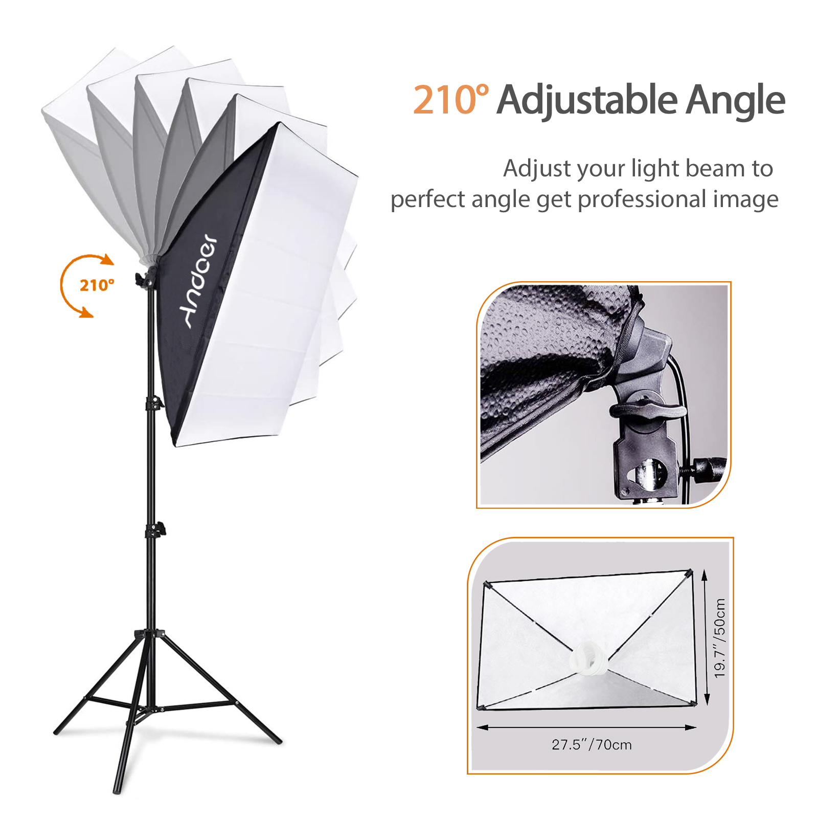 Andoer 스튜디오 사진 조명 키트 소프트박스 조명  - Photography Umbrella Lighting Kit 리뷰 및 가격