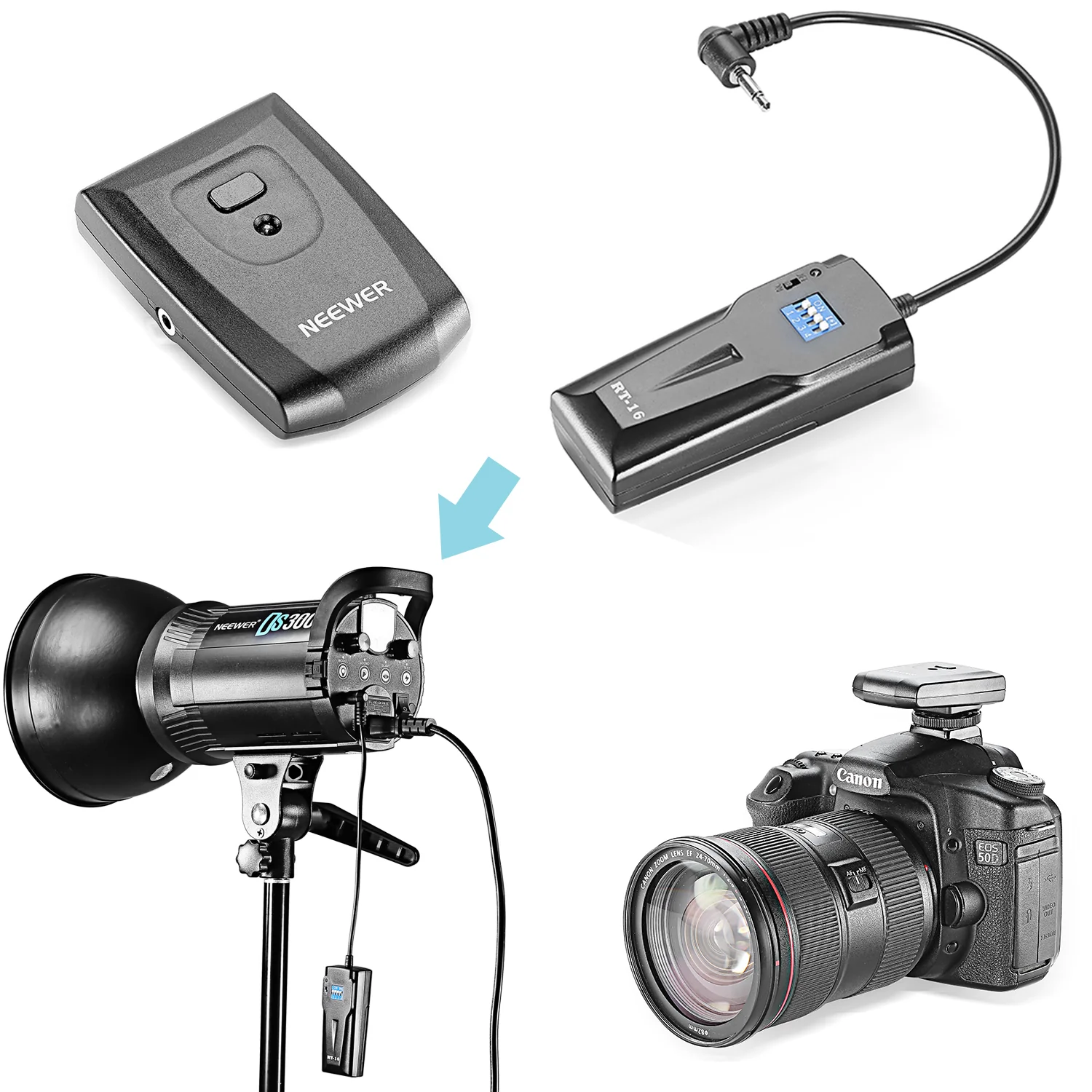 NEEWER RT-16 무선 원격 플래시 트리거 라디오 - Photography Lighting Kit Neewer 리뷰 및 가격