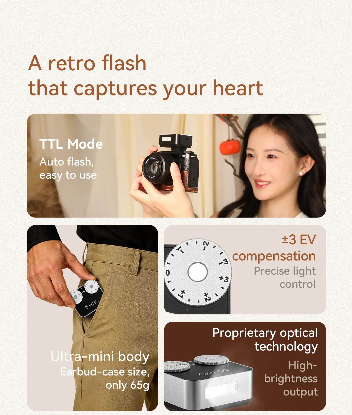 ZENIKO ZT12 컴팩트 레트로 TTL 스피드라이트 - Photography Lighting Brand 리뷰 및 가격