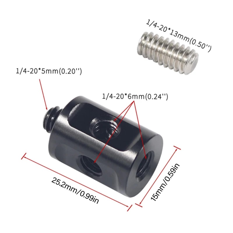알루미늄 1/4 나사 튜브 로드 연결 어댑터 (사진 촬 - Photography Lighting Tools 리뷰 및 가격