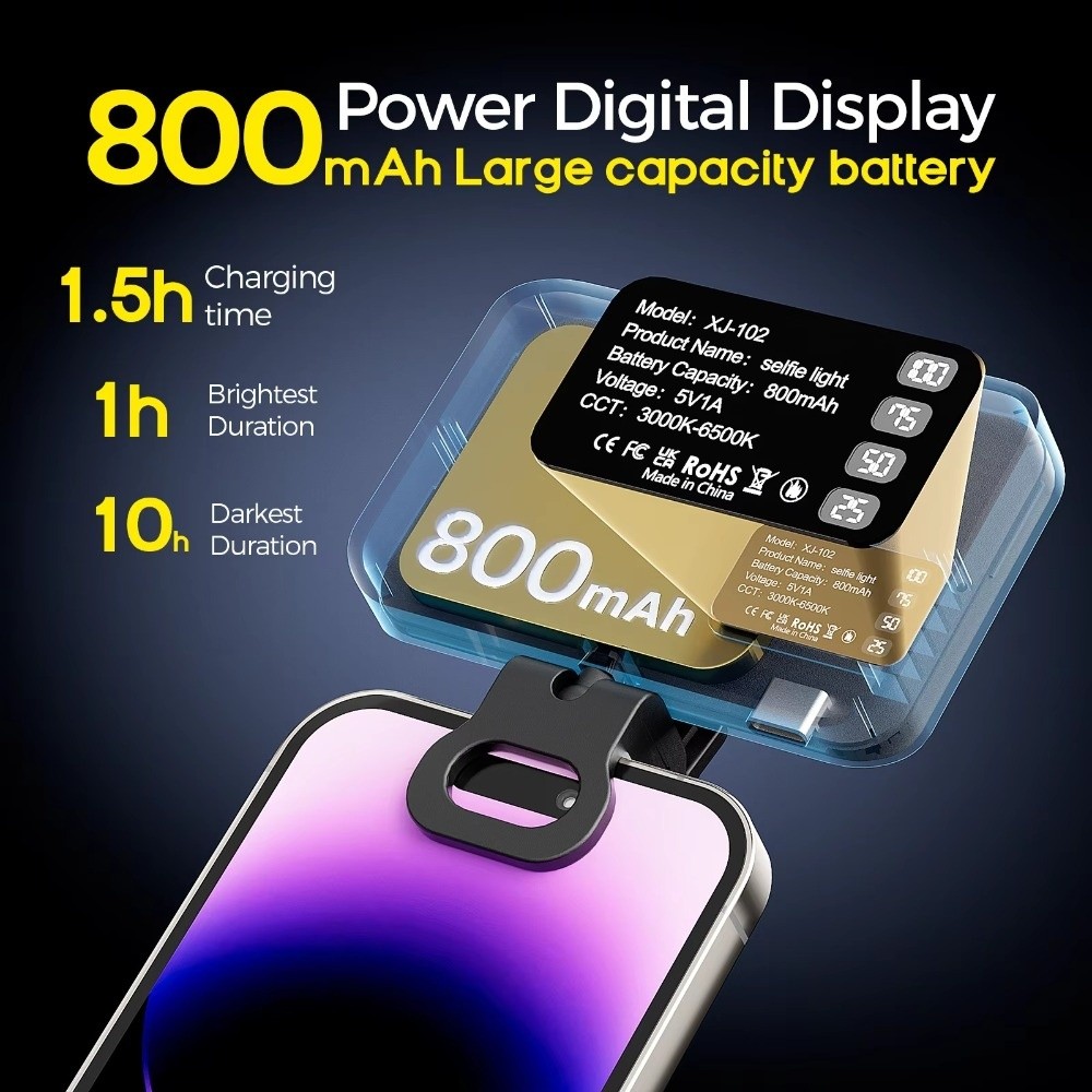 800/1000mAh LED 셀카 라이트 3가지 모드  - Photography Lighting With Flash 리뷰 및 가격