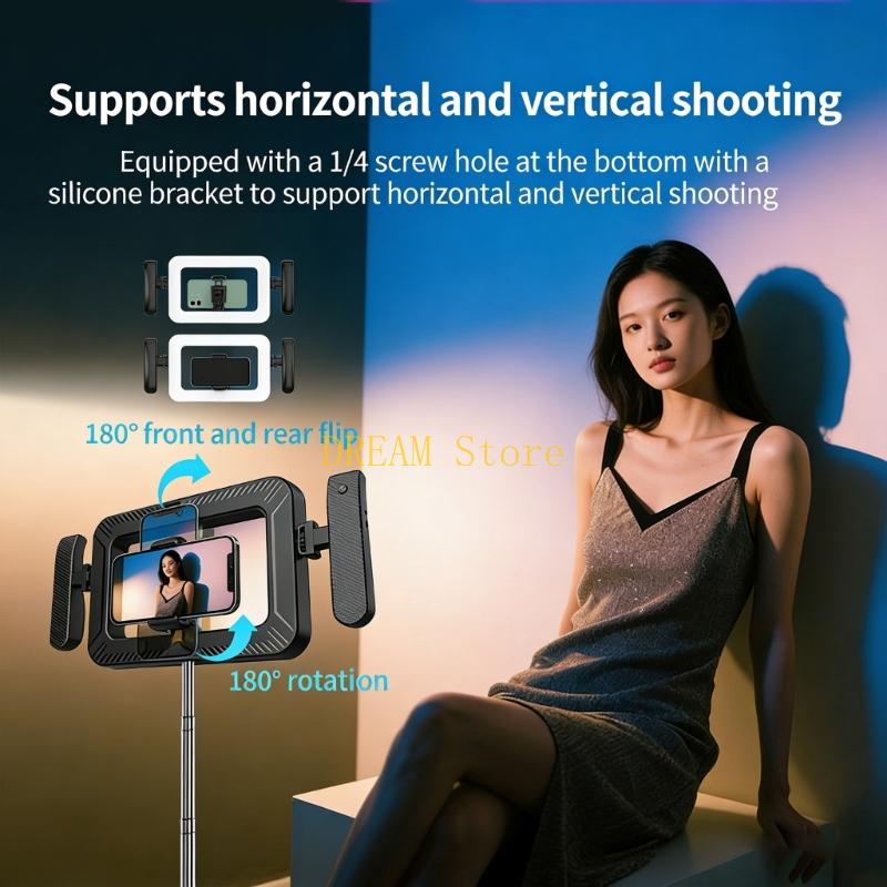 셀카 카메라용 휴대용 휴대용 조명 360도 밝기 조절  - Photography Lighting Color 리뷰 및 가격