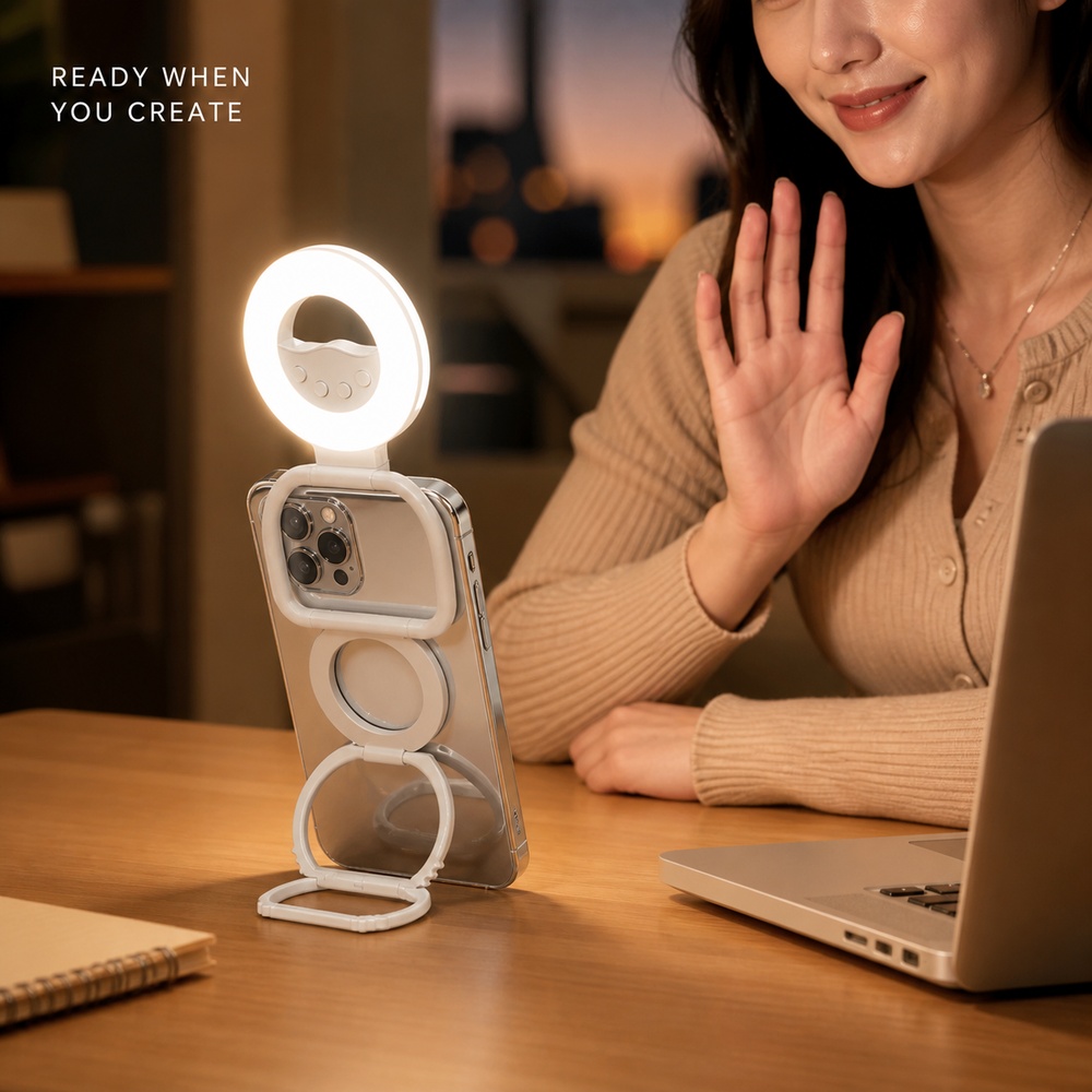 접이식 자석 휴대폰 조명 스탠드 60 LED 3가지 색 - Photography Lighting Color 리뷰 및 가격